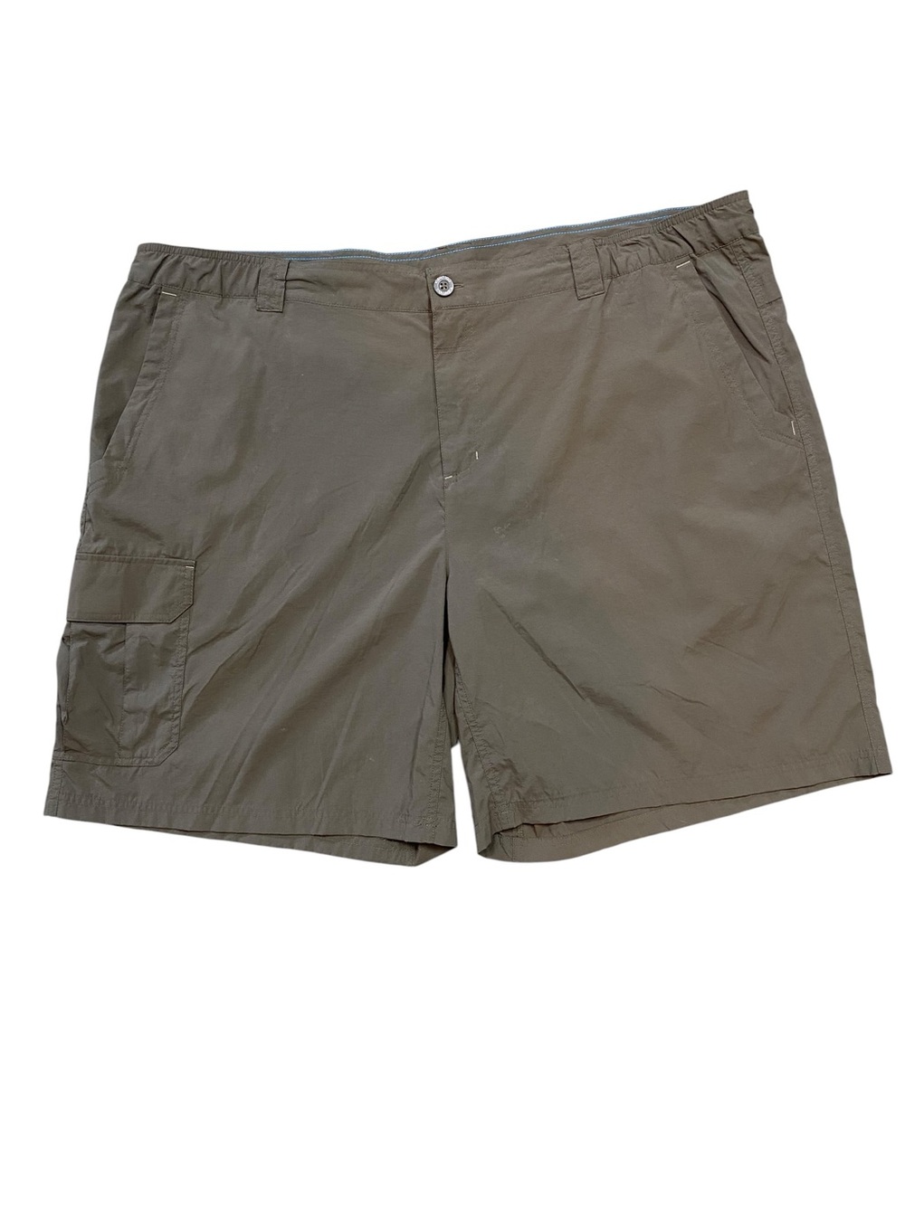 Columbia Men's 3X (47) green/gray Omni-shade pockets hiking camping Cargo Shorts